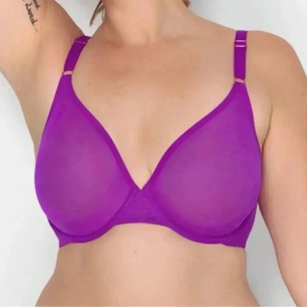 smart & Sexy New Sheer Mesh Bra Purple/Fierce Violet
Brand new in package!